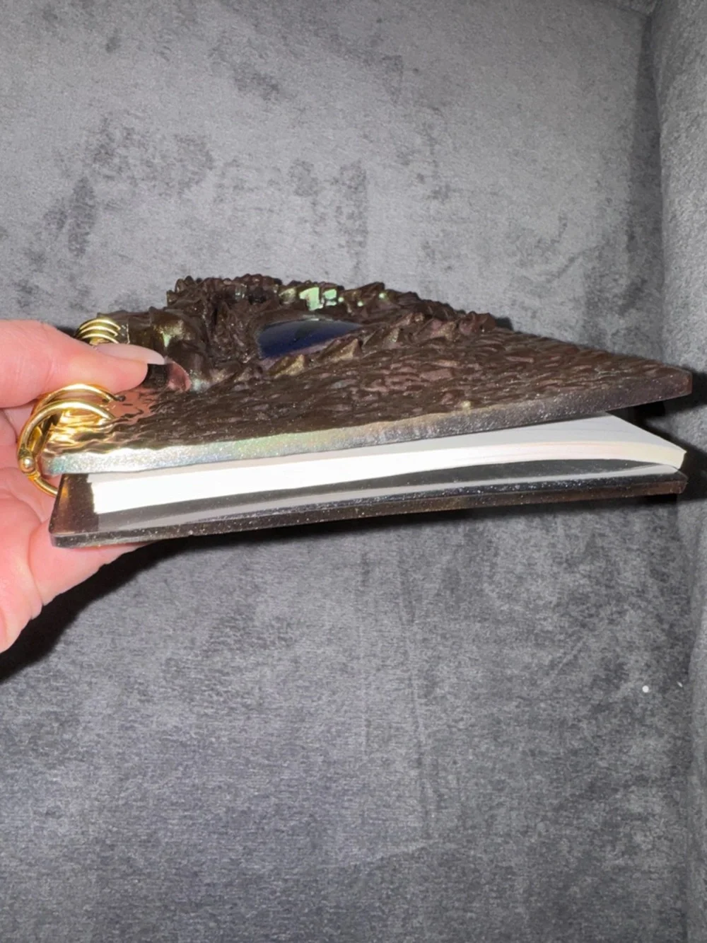 Dragon Eye Resin Journal with Blue Gem